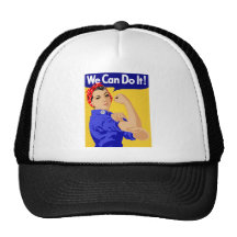 We Can Do It! Rosie The Riveter WWII Poster Mesh Hats
