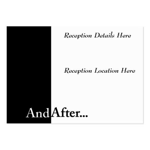 We Do Wedding Reception Card Business Cards