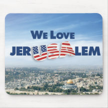 We Love Jerusalem Mouse Pads