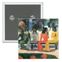 We Shall Not Go to the Market Today - Paul Gauguin Button