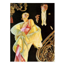 Wealthy Party Goers Post Cards