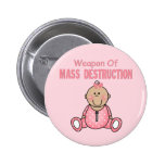 Weapon of Mass Destruction Girl Pinback Buttons