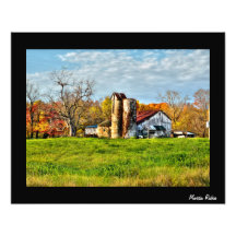Weathered Barn in Autumn Photo Art