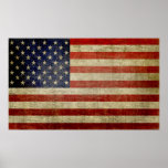 Weathered, distressed American Flag Print