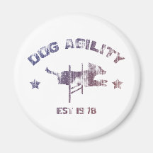 Weathered Dog Agility Fridge Magnets