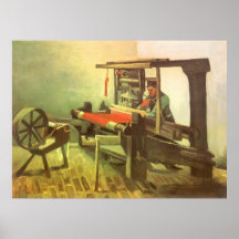 Weaver Facing Left Spinning Wheel Vincent van Gogh Print