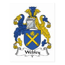 Webley Family Crest Post Cards