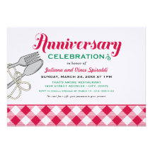 Wedding Anniversary Invitation | Italian Food
