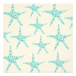 Wedding Aqua Turquoise Starfish Beach Invitation