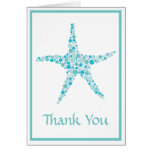 Wedding Aqua Turquoise Starfish Thank You Card