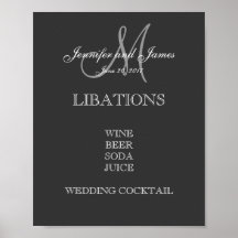 Wedding Bar Menu Poster