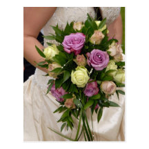 Wedding bouquet postcard