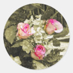 Wedding Bouquet Round Sticker