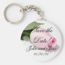 Wedding Bride Groom Names & Date Keychain