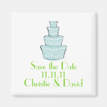 Wedding Cake Save the Date Fridge Magnet