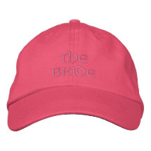 Wedding Cap-The Bride/pink Embroidered Hats