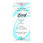 Wedding Ceremony Program Classic Blue Twirl Personalized Invitations