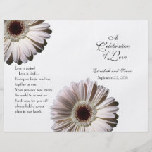 Wedding Daisy/ Program Personalized Flyer