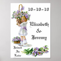 Wedding Date Wall Hanging Poster