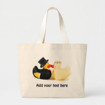 Wedding ducks 3 canvas bag