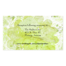 Wedding enclosure cards business card template