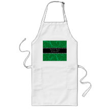 Wedding favors green swirls aprons
