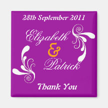 Wedding favour magnet