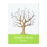 Wedding Fingerprint Tree Guestbook Gallery Wrap Canvas