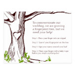 Wedding Fingerprint Tree Instruction Card Postcards