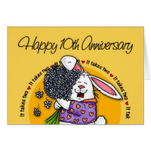 Wedding - Happy 10th Anniversary Cards