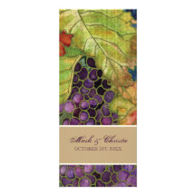 Wedding Invitation Autumn Grape Leaf