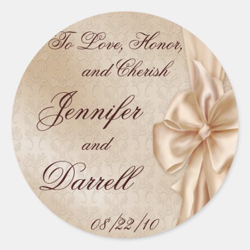 Wedding Lace and Bow Sticker