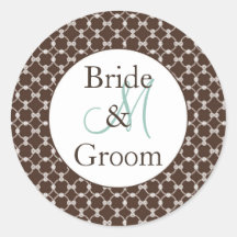 Wedding Monogram Sticker