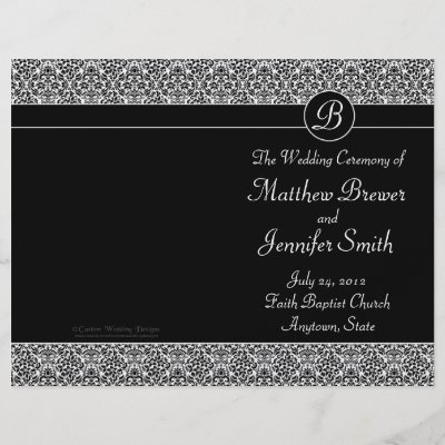 Wedding Order of Service and Ceremony Program by CustomWeddingDesigns