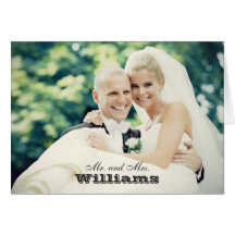 Wedding Photo Thank You Note Cards | Folded Style