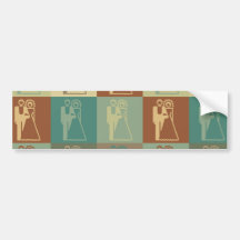 Wedding Pop Art Bumper Stickers