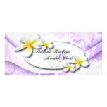 Wedding Program Elegant Purple Tropical Plumeria Rack Card