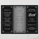 Wedding Program Folder Classic Black Full Color Flyer