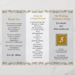 Wedding Program Folder Gold Leaf Personalised Flyer