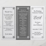 Wedding Program Folder Grey Tint Flyer