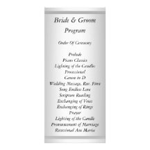Wedding Program Full Color Rack Card