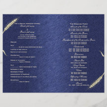 Wedding program template (four) full color flyer