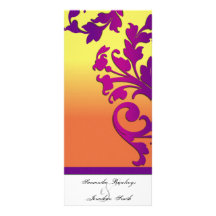 Wedding Program - Tropical Destination Floral Customised Rack Card