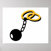 Wedding Rings bonds shackle Print