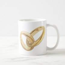Wedding rings coffee mugs