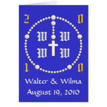 Wedding Rosary Monogram Cards
