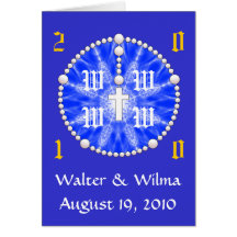 Wedding Rosary Monogram Greeting Cards