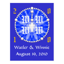 Wedding Rosary Monogram Post Card