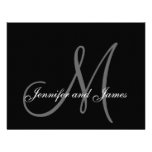 Wedding RSVP Card with Monogram and Names Personalized Invite