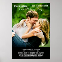 Wedding Save the Date Poster | Movie Themed Design